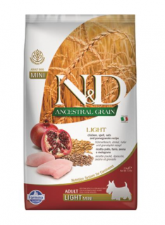 Farmina N&amp;D Dog AG Adult Mini, Light, Chicken, spelt, oats &amp; pomegranate 2,5kg