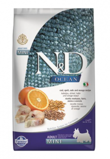 Farmina N&amp;D Dog OCEAN (AG) Adult Mini, Codfish, spelt, oats &amp; orange 2,5kg