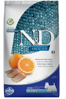 Farmina N&amp;D Dog OCEAN (GF) Adult Mini, Herring &amp; orange 2,5kg