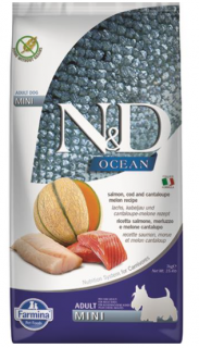 Farmina N&amp;D Dog OCEAN (GF) Adult Mini, Salmon, Cod &amp; cantaloupe melon 7kg