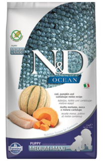 Farmina N&amp;D Dog OCEAN PUMPKIN (GF) Puppy Medium &amp; Maxi, Cod &amp; cantaloupe melon 2,5kg