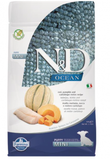 Farmina N&amp;D Dog OCEAN PUMPKIN (GF) Puppy Mini, Cod &amp; cantaloupe melon 0,8kg