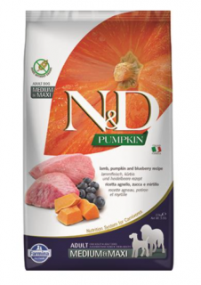 Farmina N&amp;D Dog PUMPKIN (GF) Adult Medium &amp; Maxi, Lamb &amp; blueberry 2,5kg