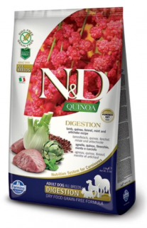 Farmina N&amp;D Dog QUINOA (GF) Adult all Breed, digestion, Lamb 2,5kg