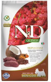 Farmina N&amp;D Dog QUINOA (GF) Adult Mini, skin &amp; coat, Venison &amp; coconut 2,5kg