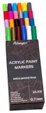 Artmagico Akrylové fixky Extra jemný hrot 0,7 mm - 24 farieb