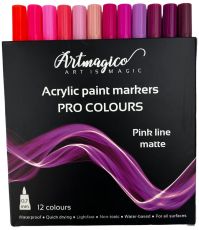 Artmagico Akrylové fixy PRE LINE Pink