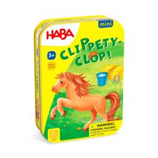 Haba Cestovná hra v kovovej krabici Hop! Hop! Koník!