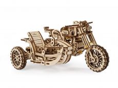 Ugears Mechanická 3D stavebnica - Motorka s vozíkom