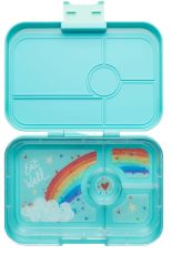 Yumbox Krabička na desiatu - desiatový box XL Tapas 4 - Antibes Blue Rainbow