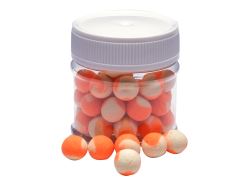 KAPRPRO PLOVOUCÍ BOILIES POP UP Plovoucí boilies - fluo pop up 10mm, různé příchutě, bílá/oranžová dóza 50ml, 15g