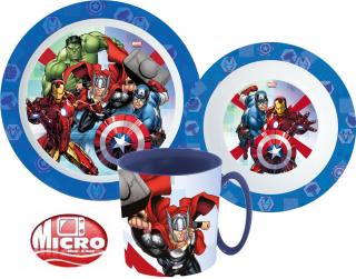 Avengers Dinnerware, mikro plastový set s hrnčekom 350 ml