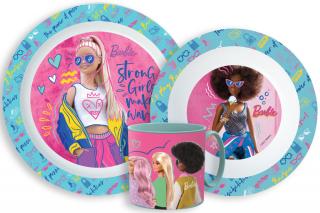 Barbie Dinnerware, mikro plastový set s hrnčekom 265 ml