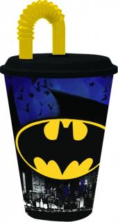 Batman Bat Signal Pohár so slamkou 430 ml