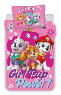 Detská posteľná bielizeň Paw Patrol Girl Power 100×135cm, 40×60 cm