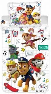 Detská posteľná bielizeň Paw Patrol Grid 100×135cm, 40×60 cm