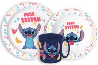 Disney Lilo a Stitch Palms Dinnerware, mikro plastový set s hrnčekom 265 ml