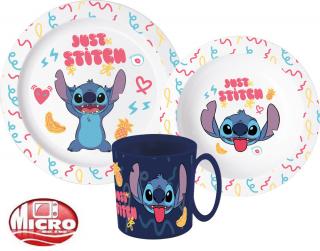 Disney Lilo a Stitch Palms Dinnerware, mikro plastový set s hrnčekom 350 ml