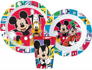 Disney Mickey Better Together Dinnerware, mikro plastová sada, s pohárom 260 ml