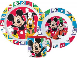 Disney Mickey Better Together Dinnerware, mikro plastový set s hrnčekom 265 ml