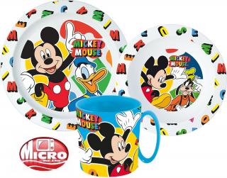 Disney Mickey Dinnerware, Mikro plastový set s hrnčekom 350 ml