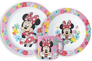 Disney Minnie Spring Dinnerware, mikro plastový set s hrnčekom 265 ml