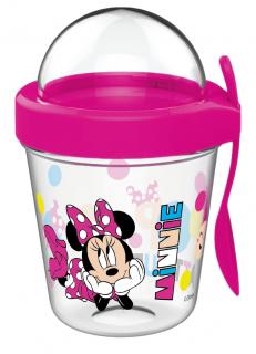 Disney pohár Minnie Snack s viečkom a lyžičkou 350 ml