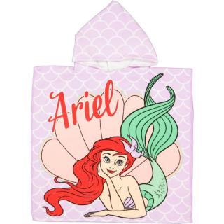 Disney Princess Ariel plážové osušky pončo 60x120 cm (rýchloschnúce)