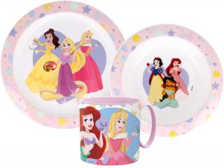 Disney Princess True Dinnerware, mikro plastový set s hrnčekom 265 ml