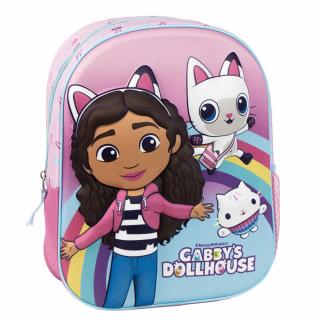 Gabby's Dollhouse Rainbow 3D Backpack, Bag 31 cm