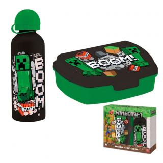 Minecraft Boom Sandwich box + Aluminium bottle Set