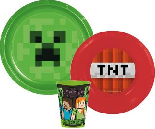 Minecraft Dinnerware, plastový set