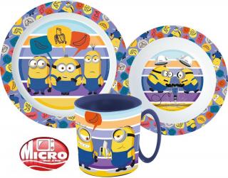 Minions Dinnerware, Mikro plastová sada s hrnčekom 350 ml