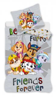 Paw Patrol sivá posteľná bielizeň 140×200 cm, 70×90 cm mikrovlákno