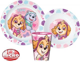 Paw Patrol Sketch Dinnerware, mikro plastová sada, s pohárom 260 ml