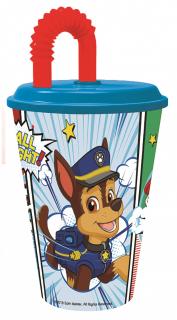 Pohár Paw Patrol All Right so slamkou 430 ml