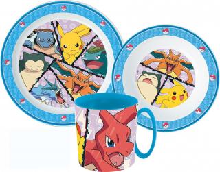 Pokémon Dinnerware, mikro plastový set s hrnčekom 350 ml