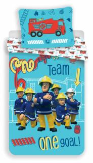 Posteľná bielizeň Fireman Sam Team 140×200cm, 70×90 cm