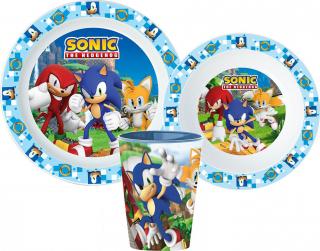 Sonic the Hedgehog Dinnerware, mikro plastová sada, s pohárom 260 ml