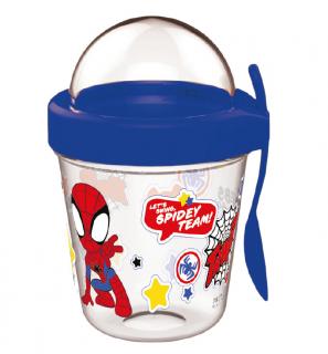 Spiderman Spidey cup Snack s viečkom a lyžičkou 350 ml