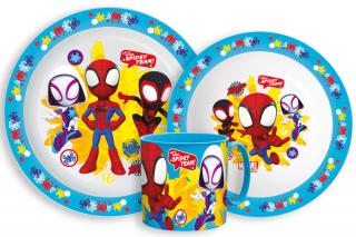 Spiderman Spidey Dinnerware, mikro plastový set s hrnčekom 265 ml