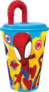 Spiderman Spidey pohár so slamkou 430 ml