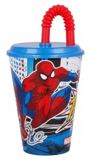 Spiderman Web-Jump Cup so slamkou 430 ml