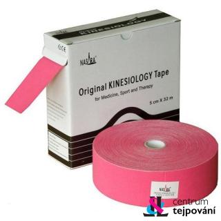 NASARA - Origina Kinesiology Tape JUMBO - farba ružová - 5cm x 32m