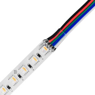 Spájkovanie káblu k IP65 RGBW LED pásiku Prierez: 5 x 0,3 mm, Dĺžka kábla: 1 m