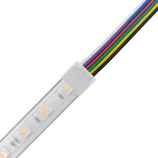 Spájkovanie káblu k IP67/68 RGBWW LED pásiku Prierez: 6 x 0,3 mm, Dĺžka kábla: 1 m