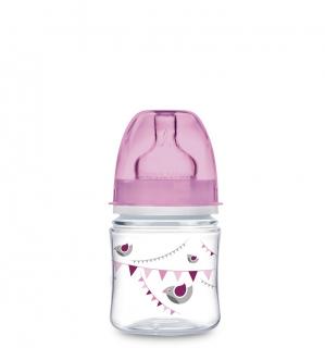 Canpol babies dojčenská antikoliková fľaša široká EasyStart 120 ml 0m+Let´s Celebrate ružová