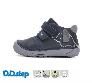 D.D.Step Barefoot kožené topánky S070 slon - royal blue Veľkosť-obuvi: 22