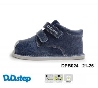 D.D.Step Barefoot kožené topánky S085 - royal blue Veľkosť-obuvi: 21