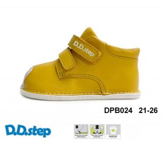 D.D.Step Barefoot kožené topánky S085 - yellow Veľkosť-obuvi: 21